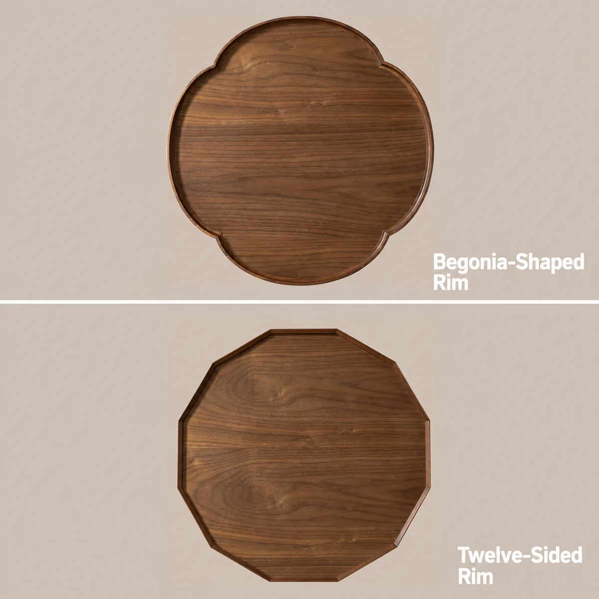 Begonia-shaped and twelve-sided removable tray styles