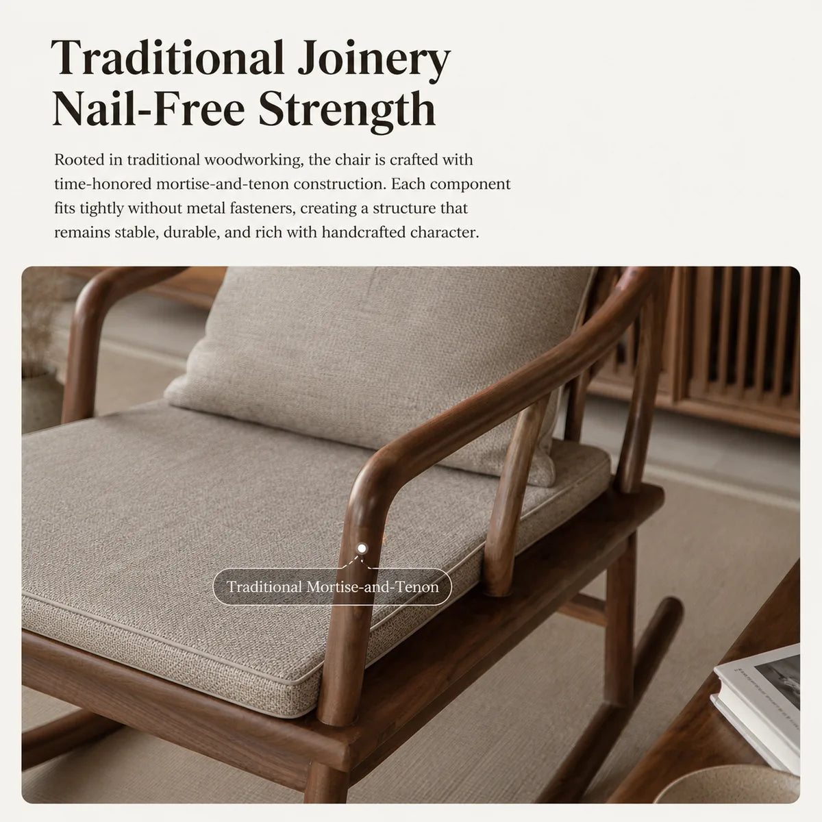 Traditional mortise-and-tenon joinery