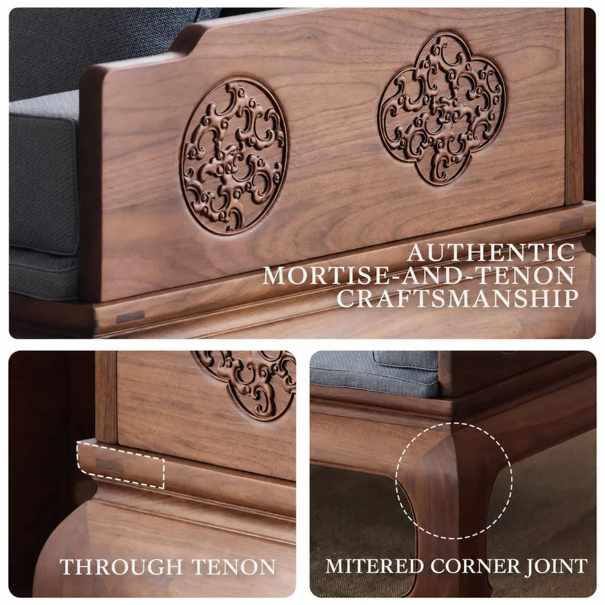 Mortise-and-tenon and mitered corner joinery