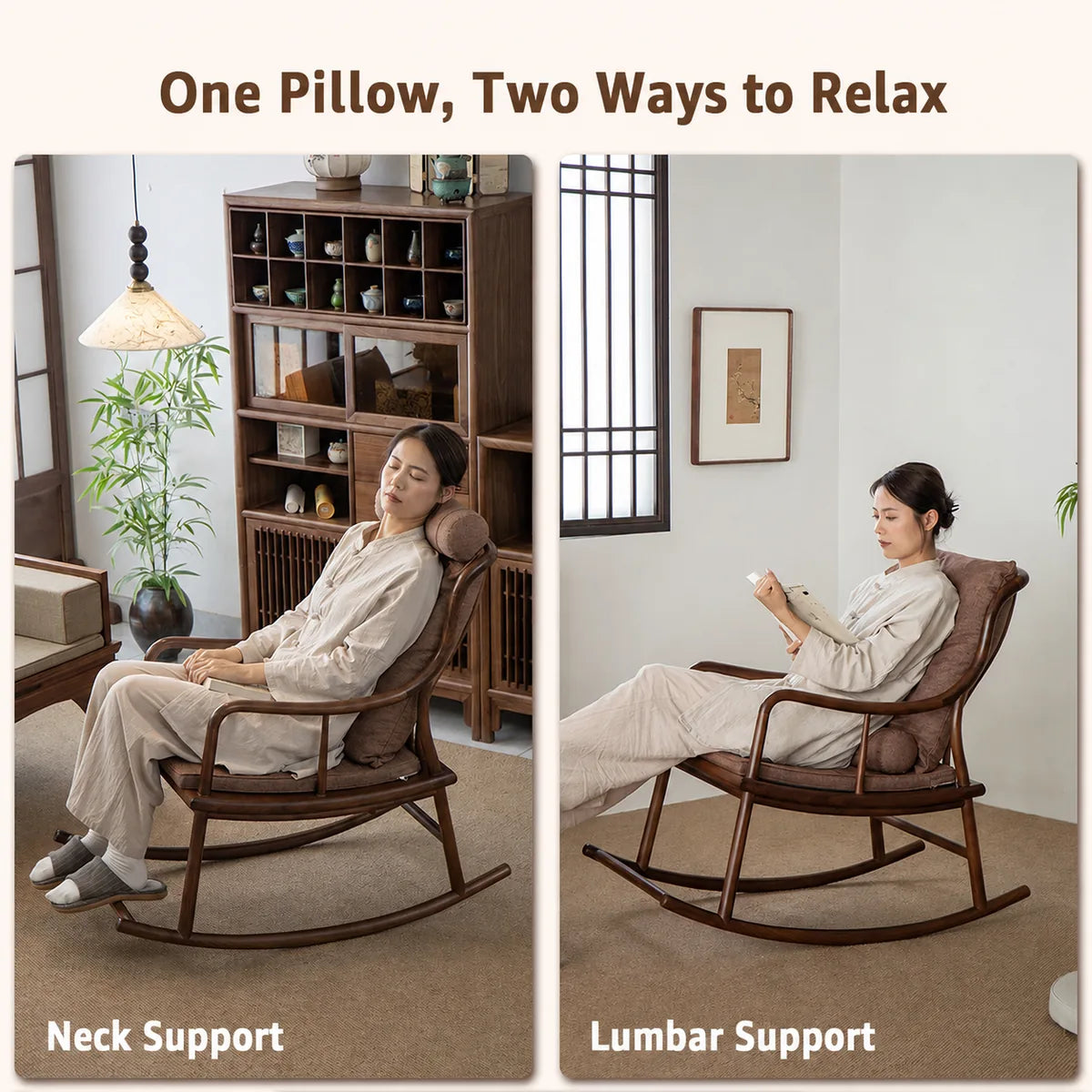 Adjustable pillow for neck or lumbar support