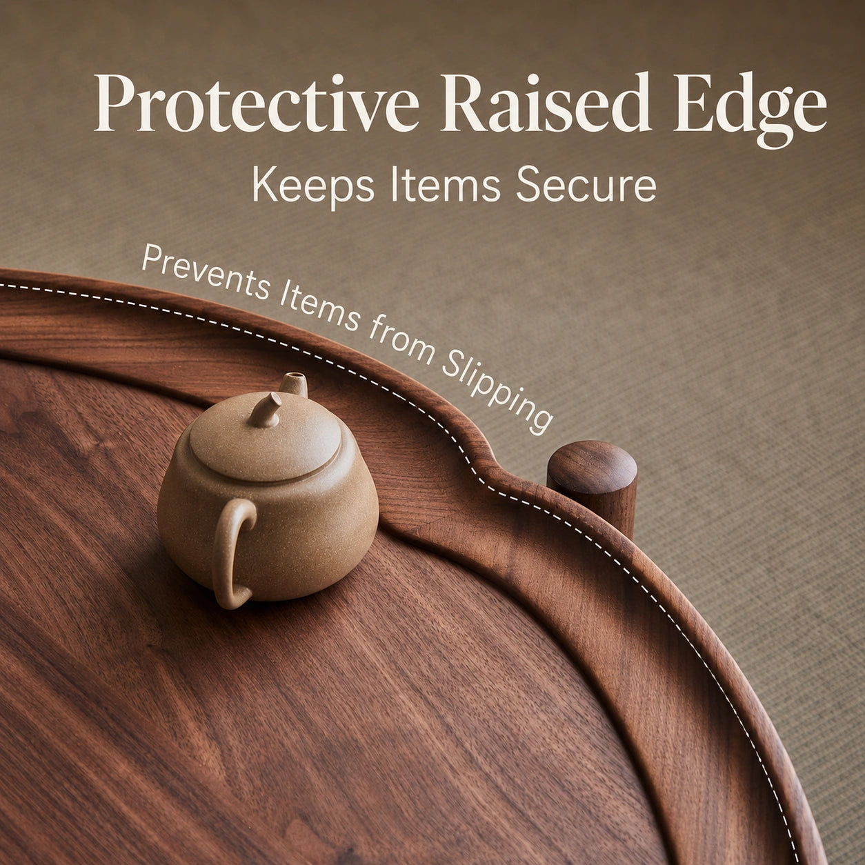 Haitang Round Nesting Coffee Table Set – Solid Walnut Wood