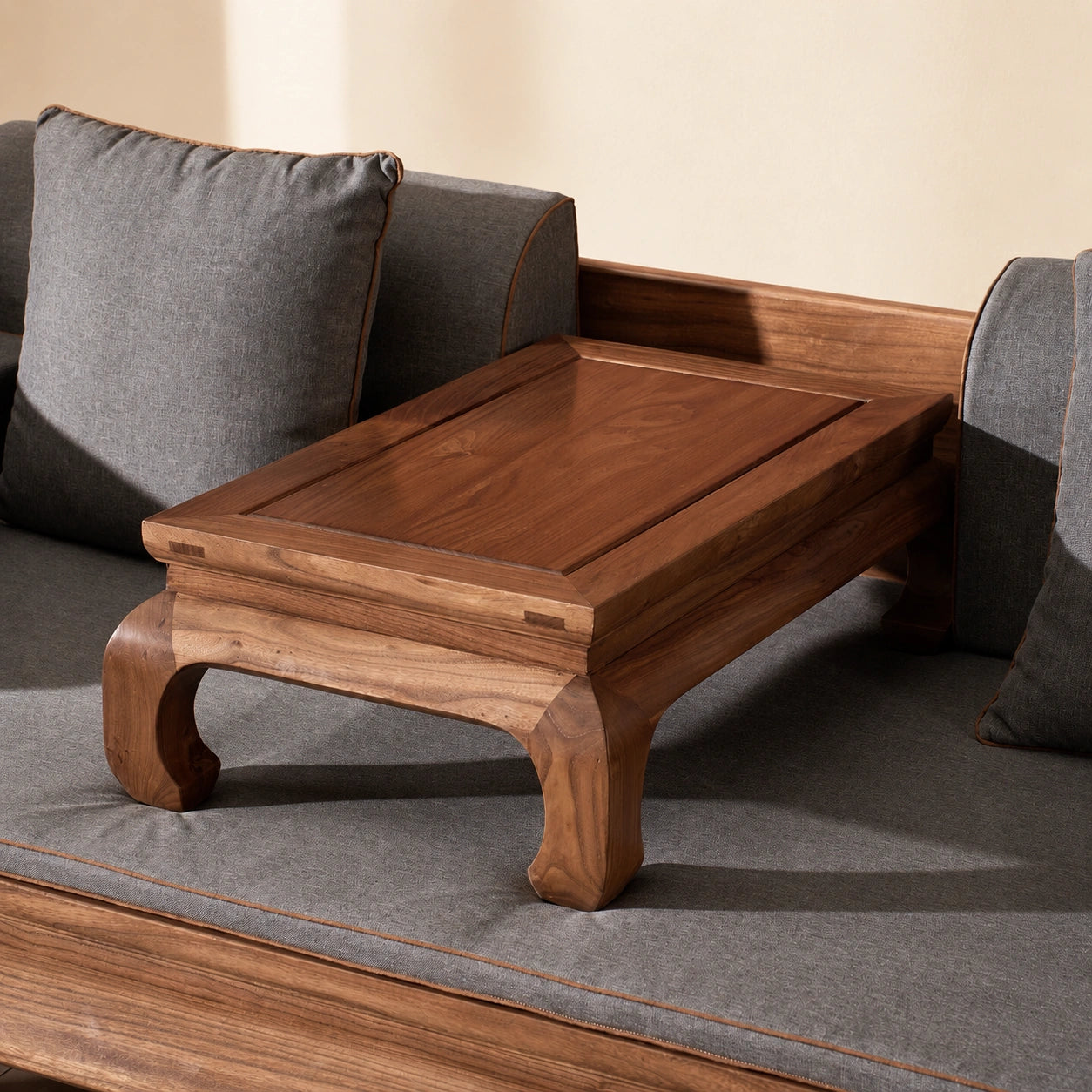 Solid Black Walnut Luohan Daybed