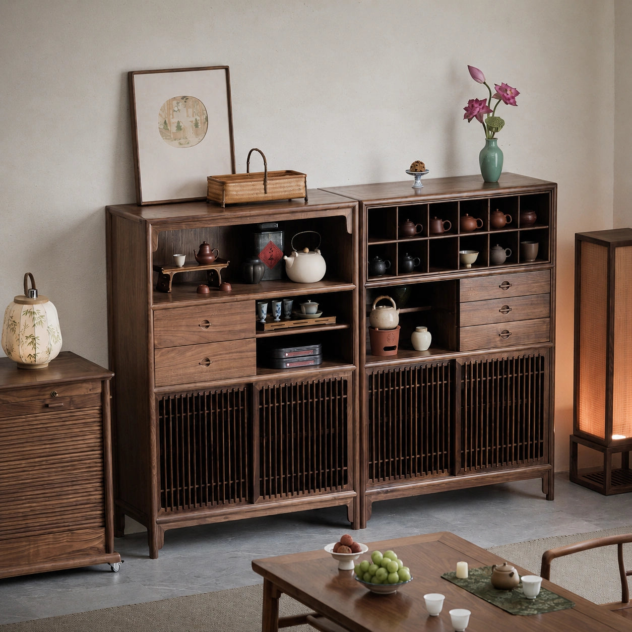 Hill Solid Black Walnut Storage Cabinet