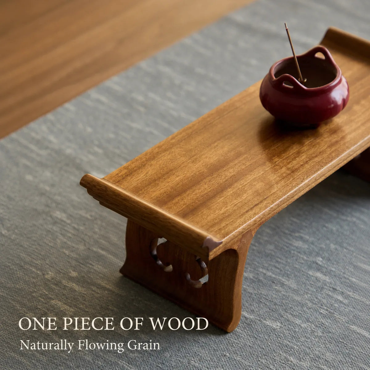 Close-up of the continuous Golden Phoebe wood grain