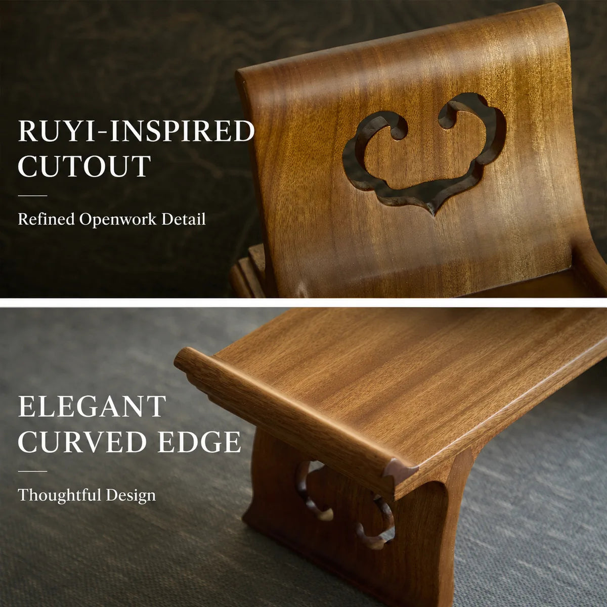 Ruyi-inspired openwork and curved edge details