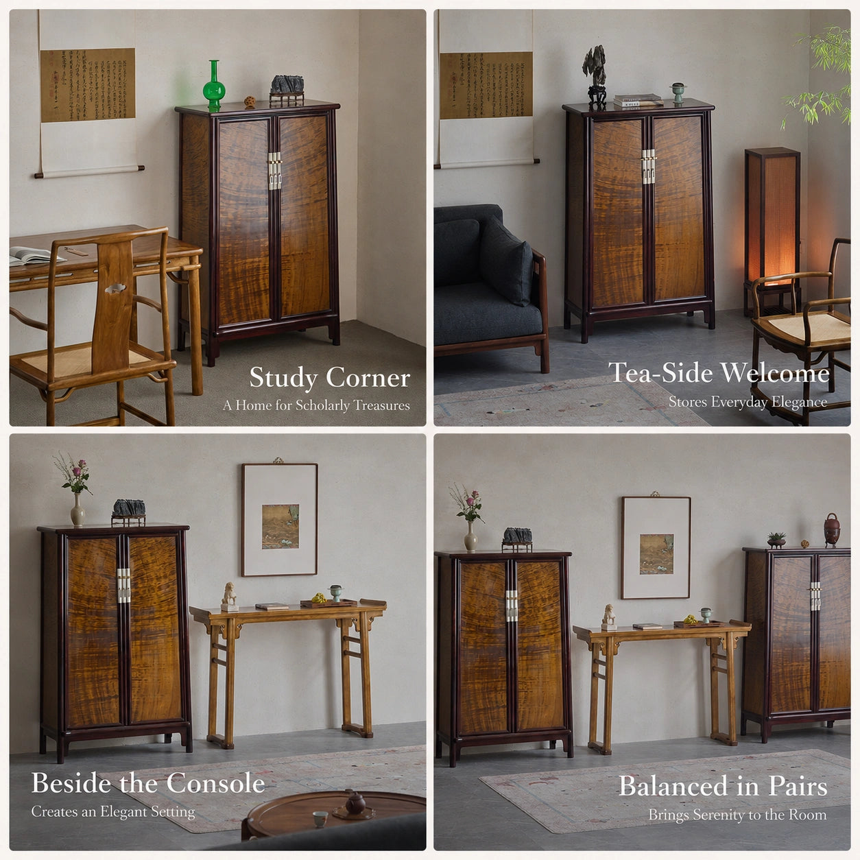 Jinsi Nanmu Rounded-Corner Cabinet