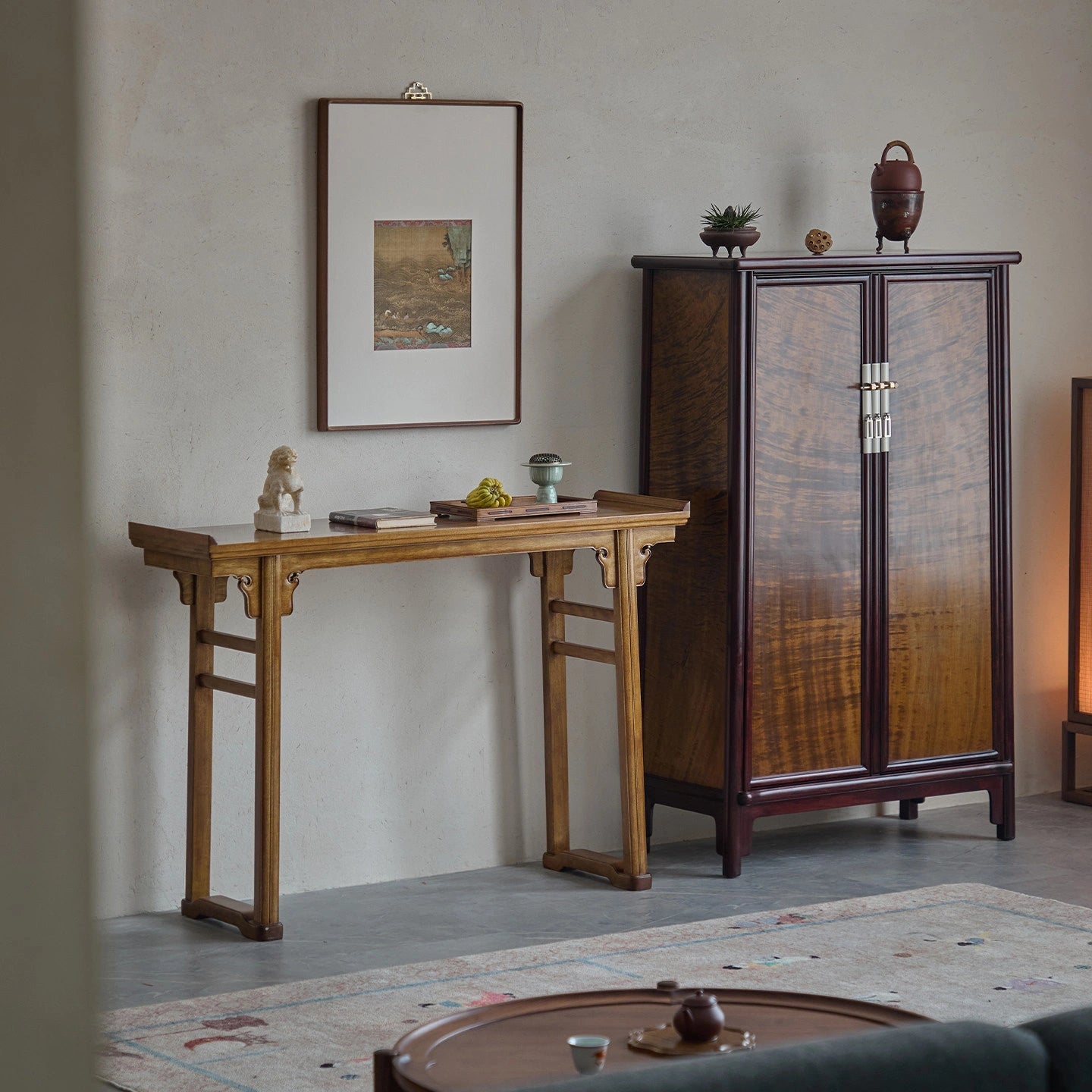 Jinsi Nanmu Rounded-Corner Cabinet