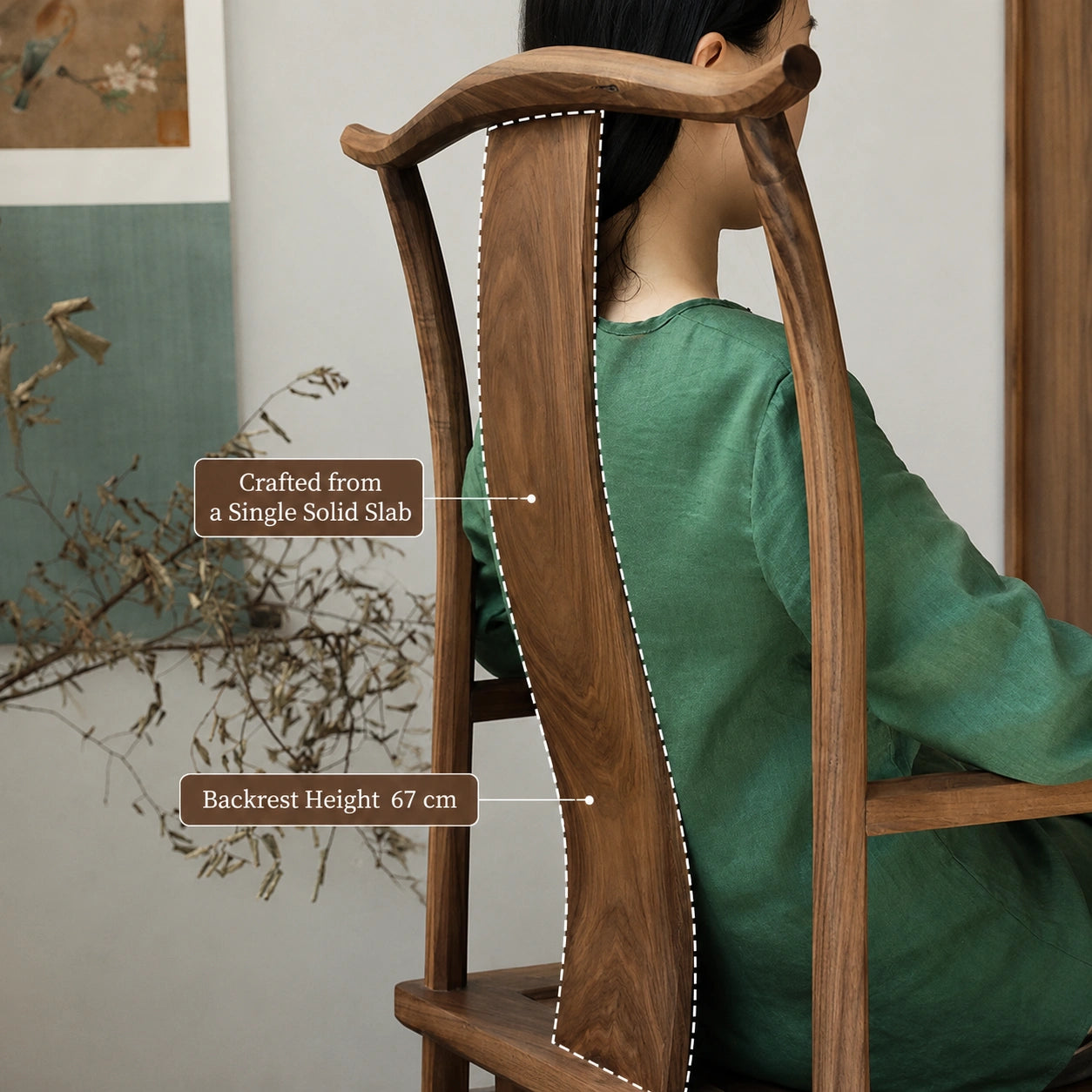 Sichutou Beiguanmao Solid Walnut Armchair