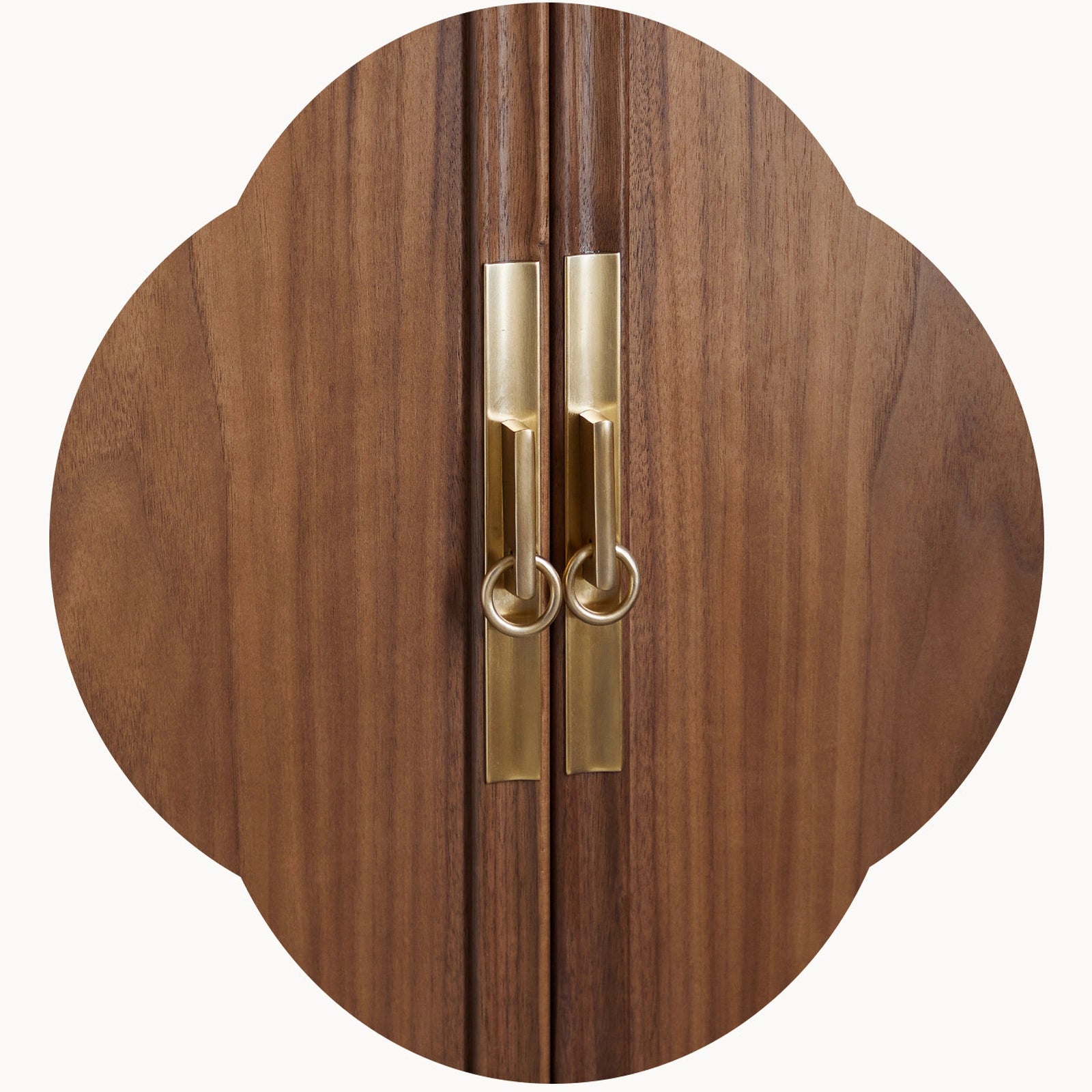 Ming-Style Solid Black Walnut Round-Corner Cabinet