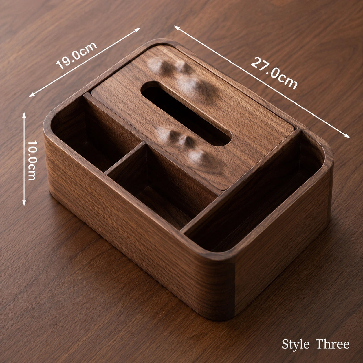 North American Black Walnut Tissue Box