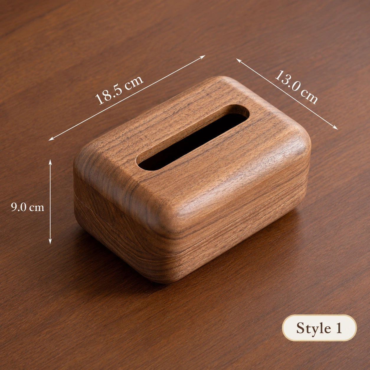 North American Black Walnut Tissue Box