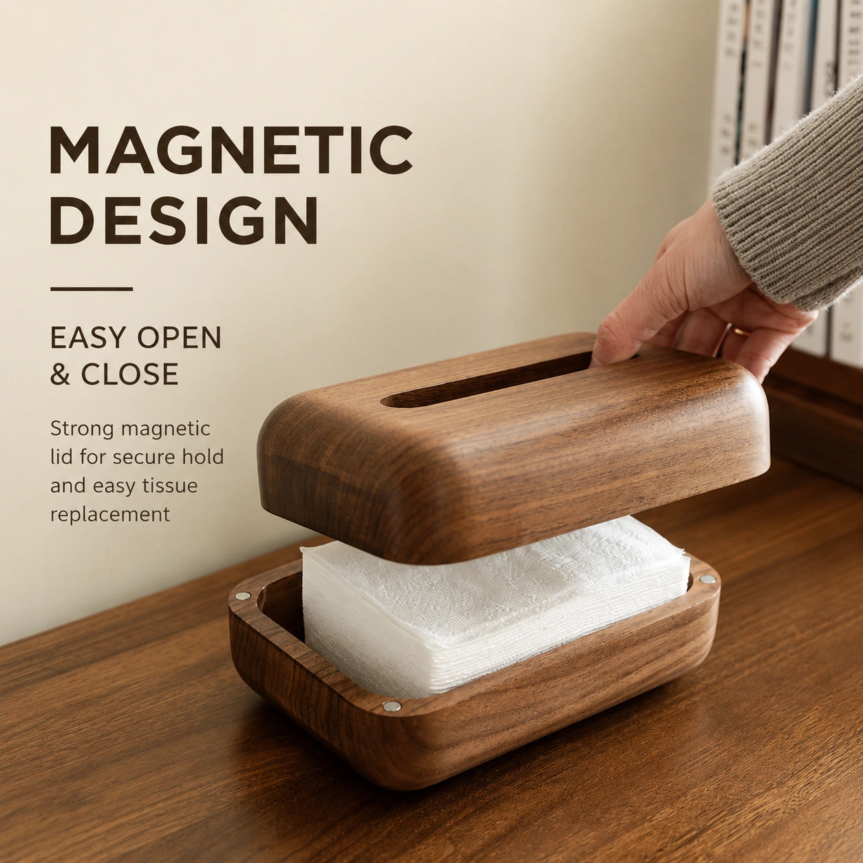 North American Black Walnut Tissue Box
