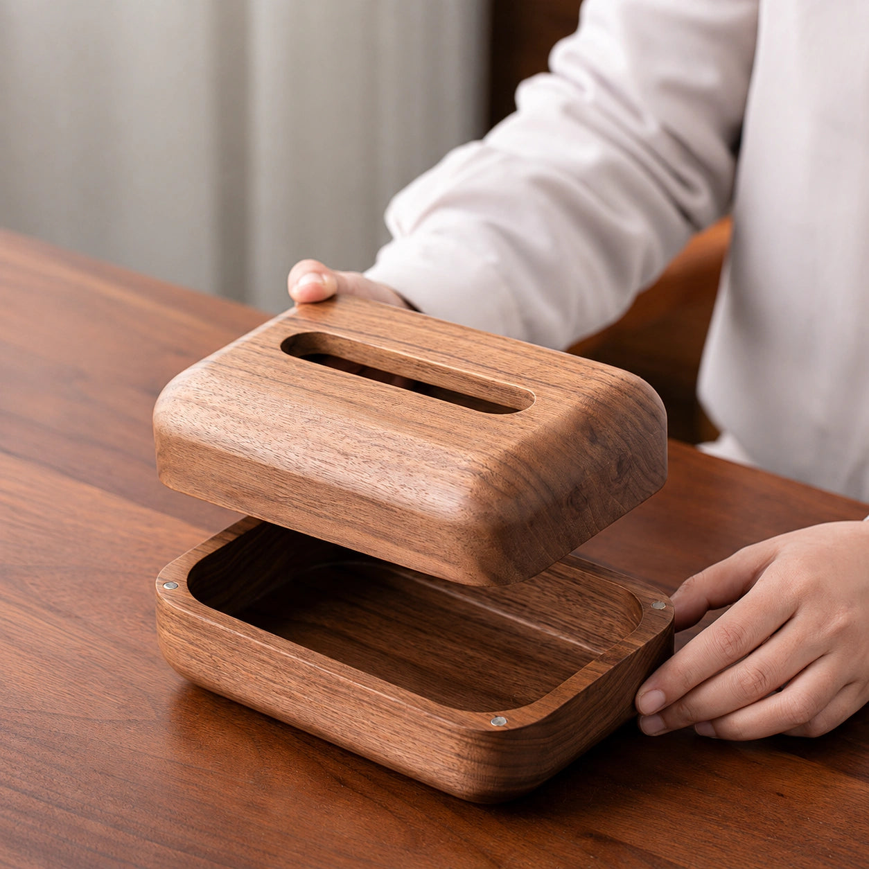 North American Black Walnut Tissue Box