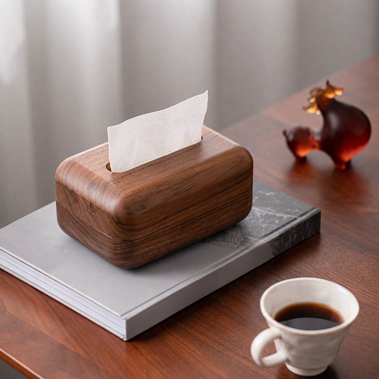 North American Black Walnut Tissue Box