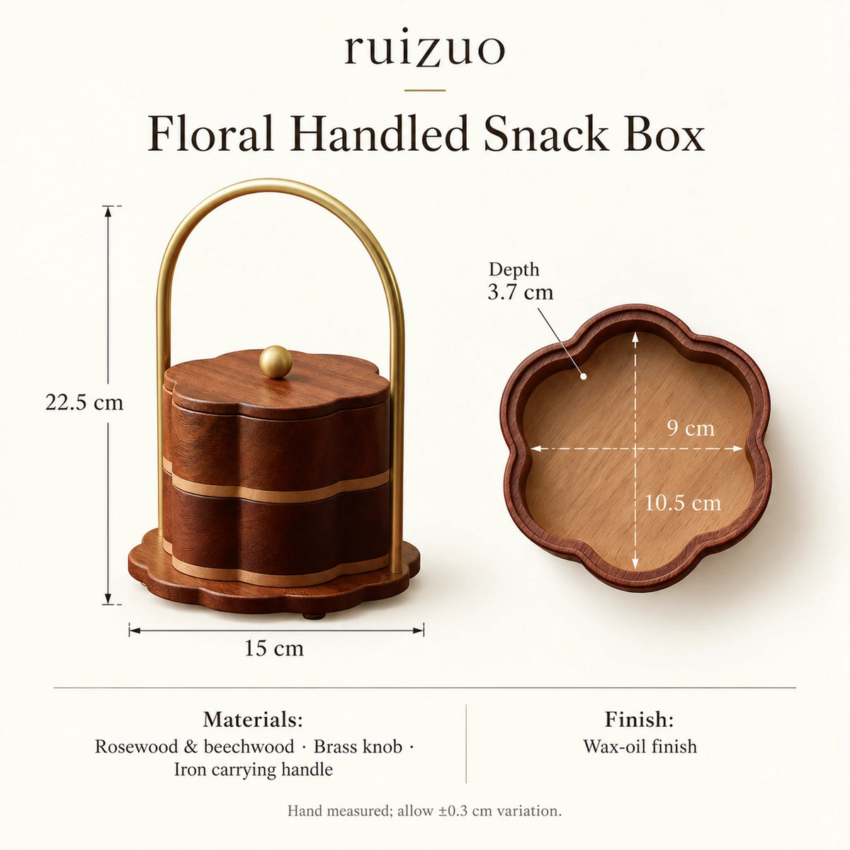 Size guide: approximately 15 cm wide and 22.5 cm high