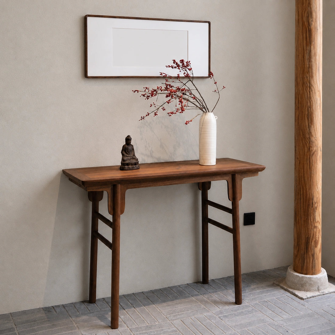 Ming-style flat-top console table front view