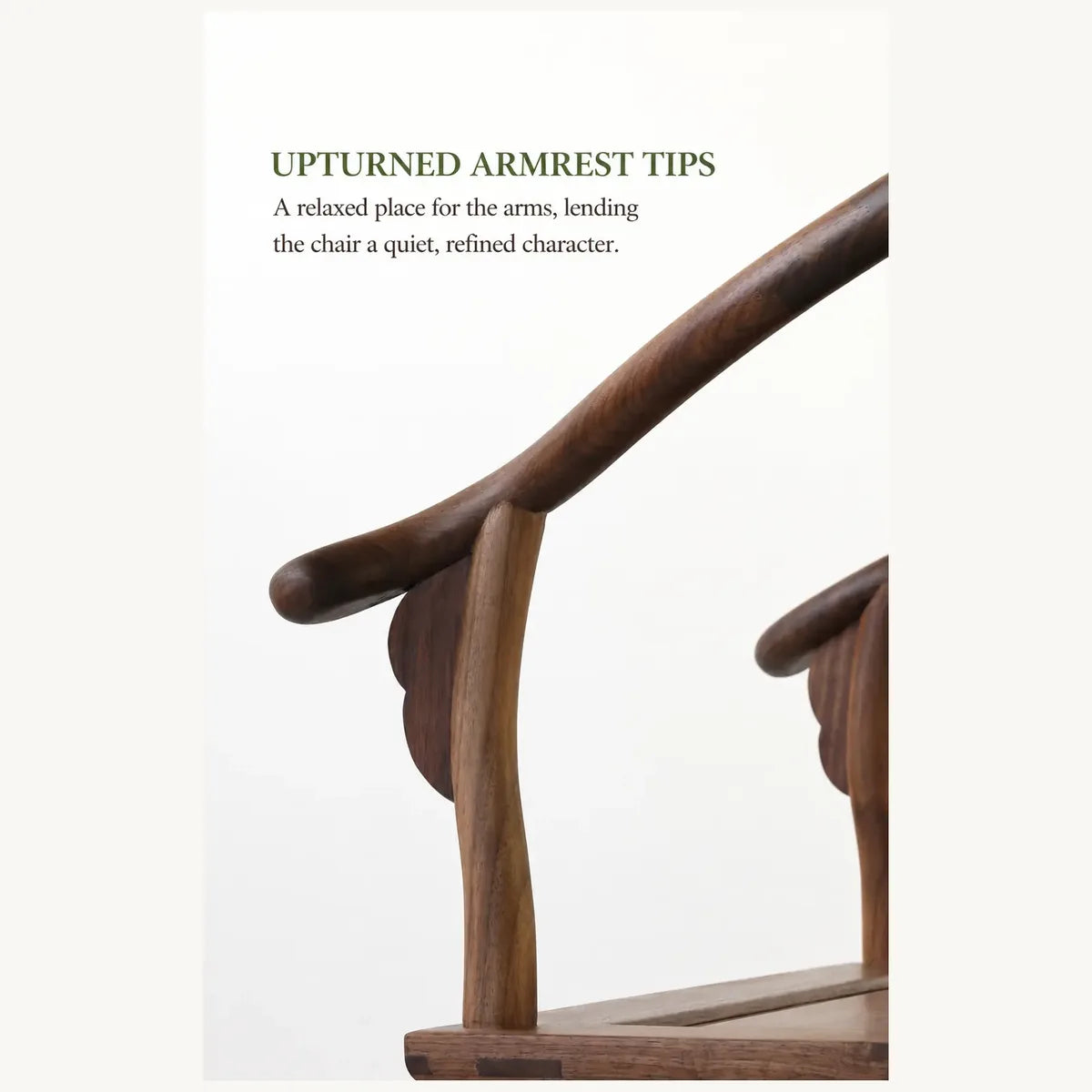 Carved armrest craftsmanship