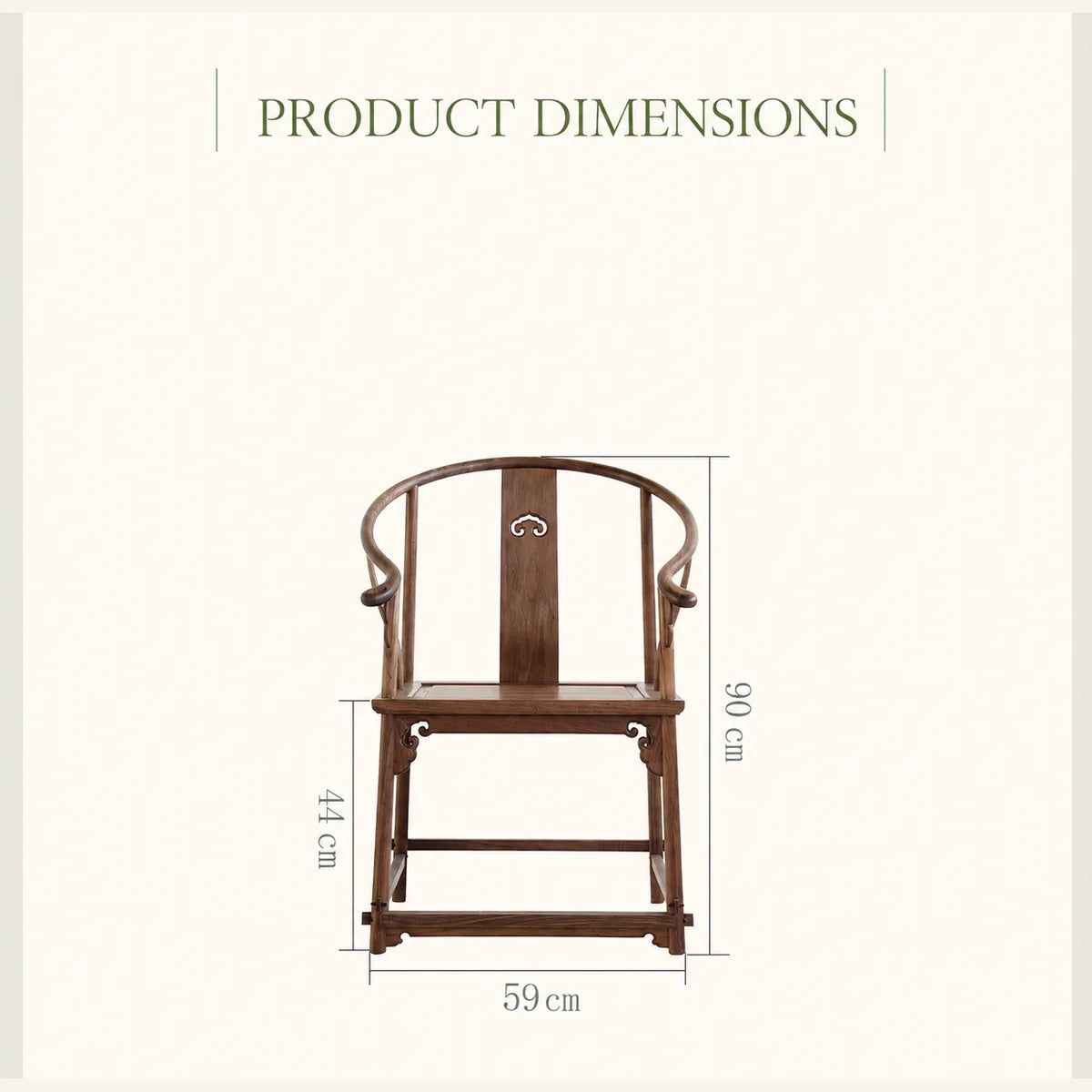 Ruyi circle chair dimensions