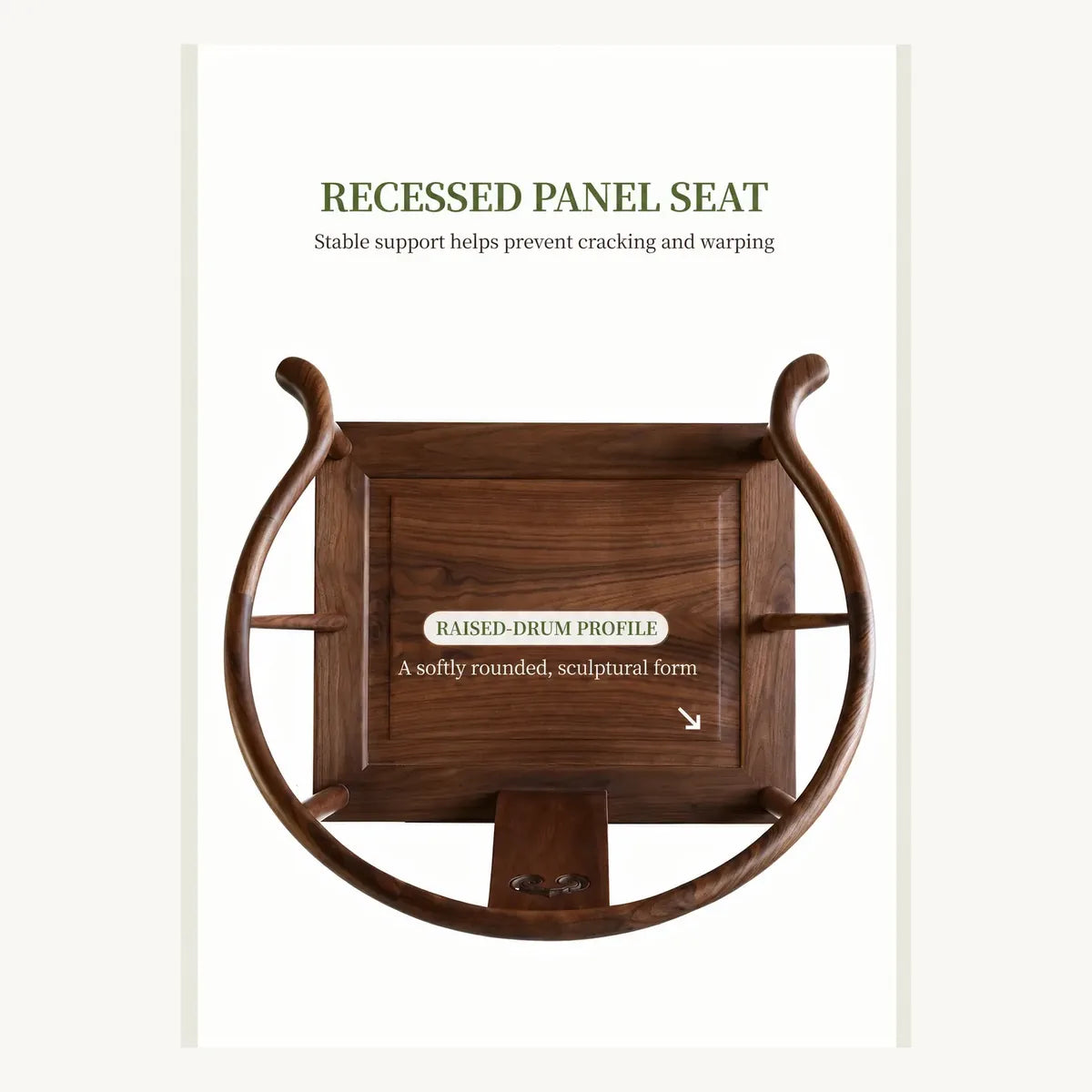 Recessed panel seat detail