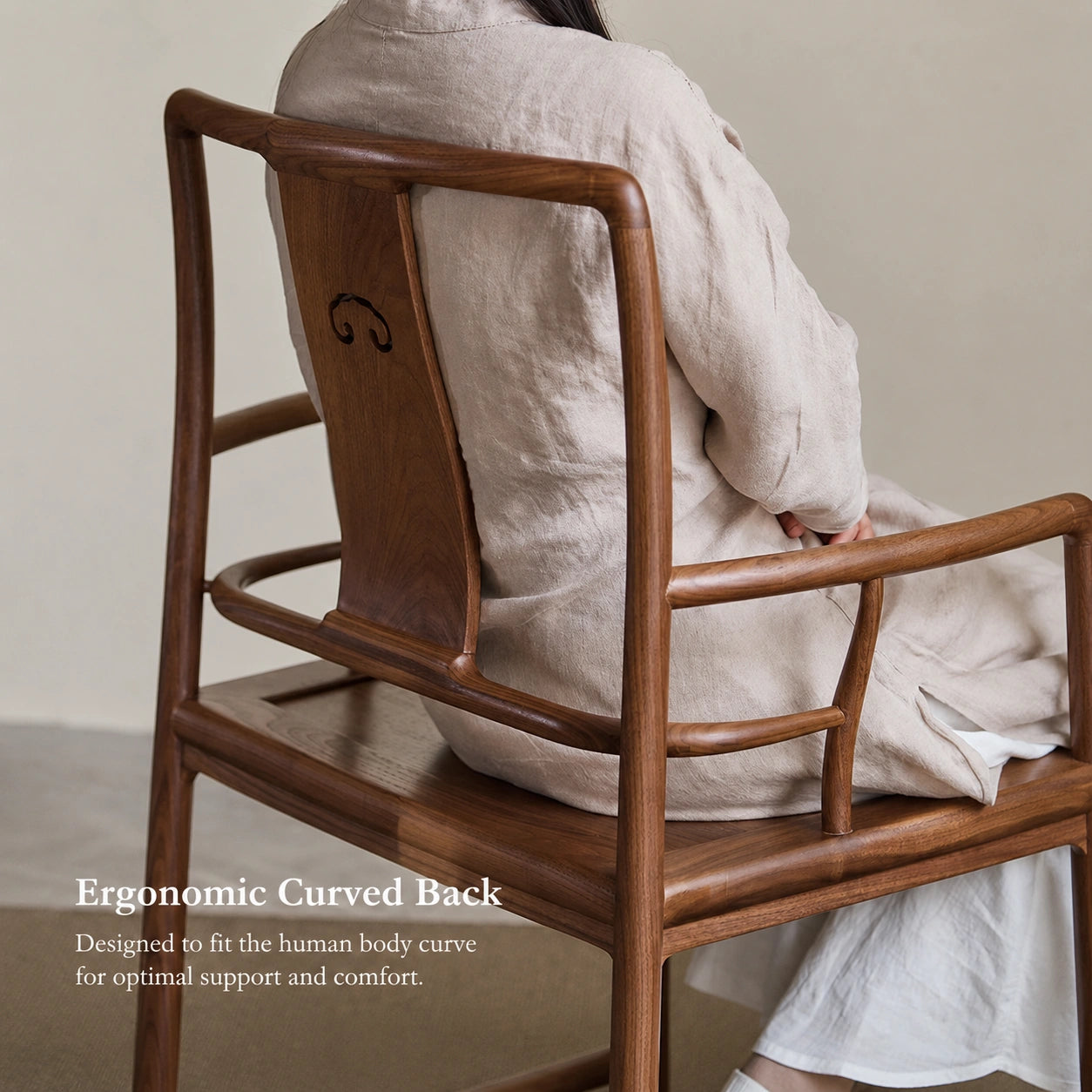 Ruyi Nanguanmao North American Black Walnut Armchair