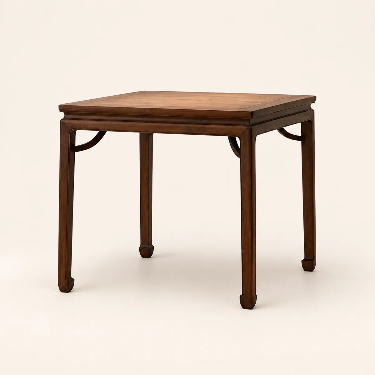 Table Only — black walnut square table, stools not included
