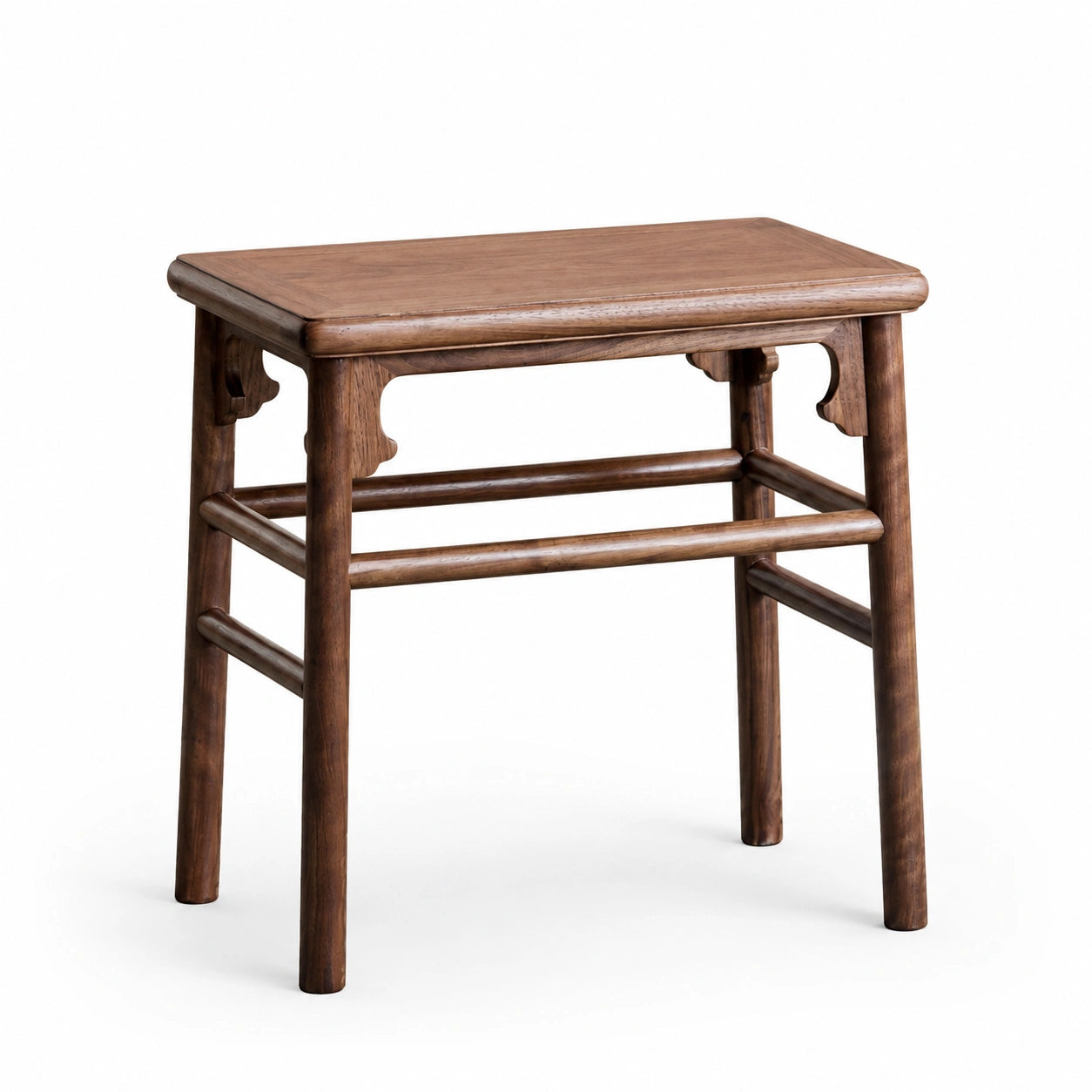 Songyun Solid Walnut Square Stool