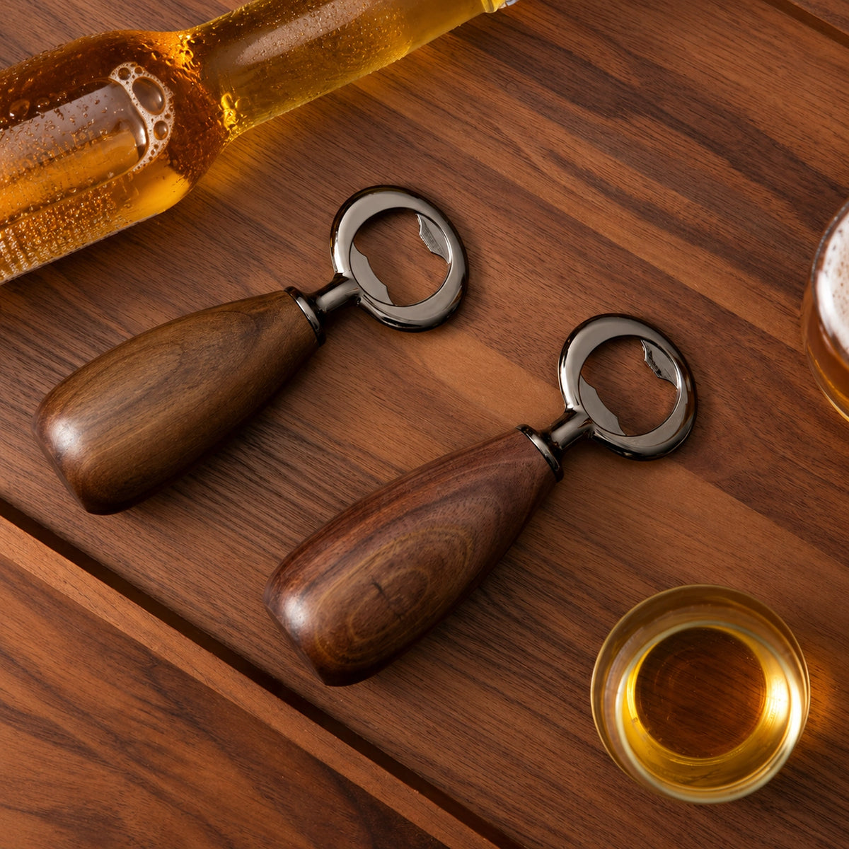 North American Black Walnut Bottle Opener